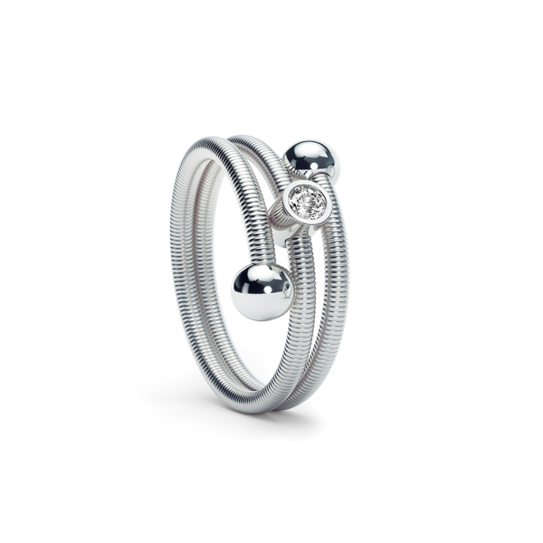 Niessing Colette C Embrace Ring 2-fach mit Fassung Platinum N371932