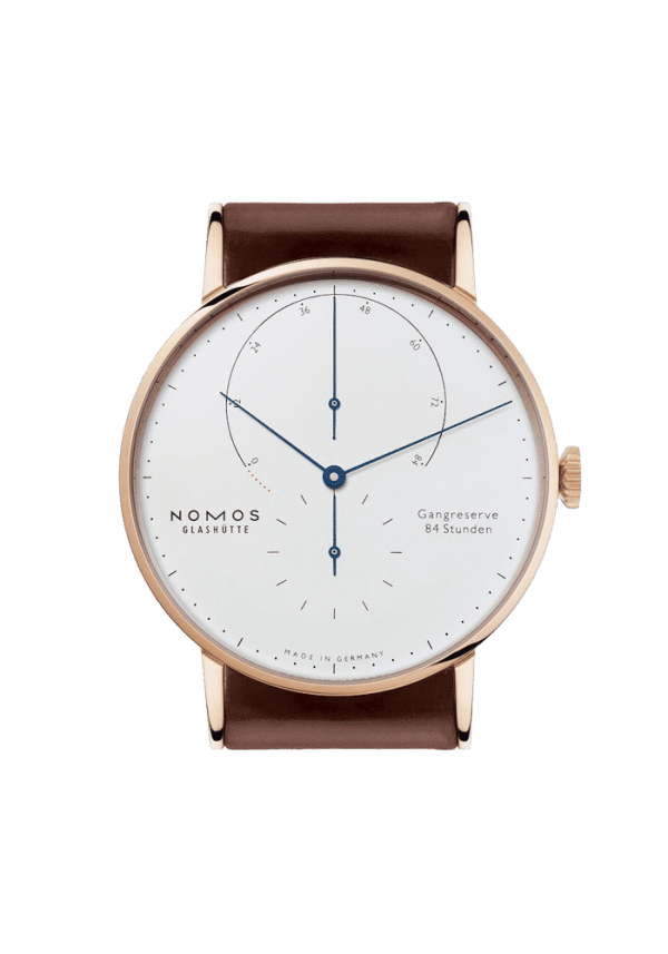 NOMOS Glashütte Lambda Roségold mit gebläuten Zeigern 932