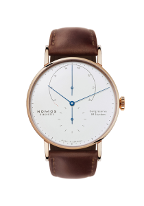 NOMOS Glashütte Lambda Roségold mit gebläuten Zeigern 932