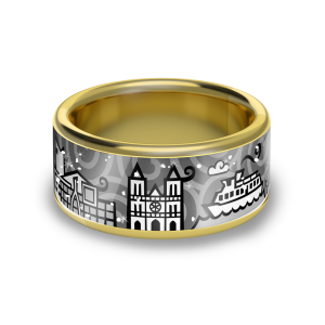 Zebra Ring Bregenz gold schwarz