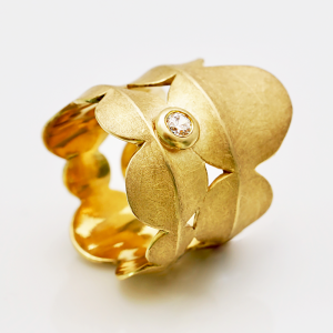 Maier & Beck Ring in Gelbgold mit Brillant