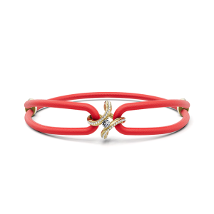 Niessing Spannring Ära Highlights Armband N392915 Classic Yellow Leder rot